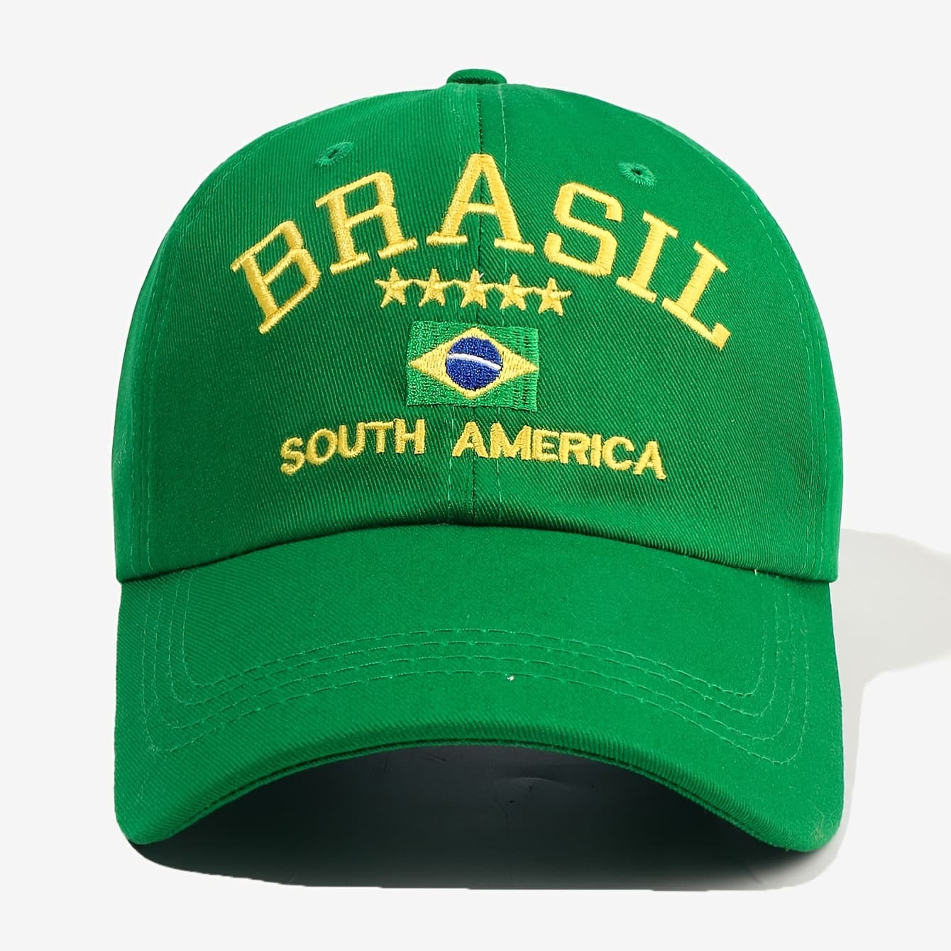 TEMU 1pc Unisex Street Individual Brasil Embroidered Baseball Suitable For Outdoor Leisure Vacation