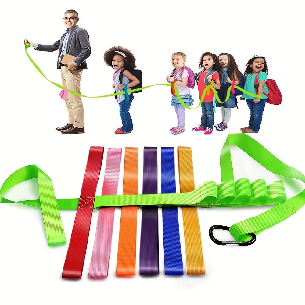 TEMU Safety Walking Rope With Colorful Handles-perfect For Daycare Schools And Teachers.