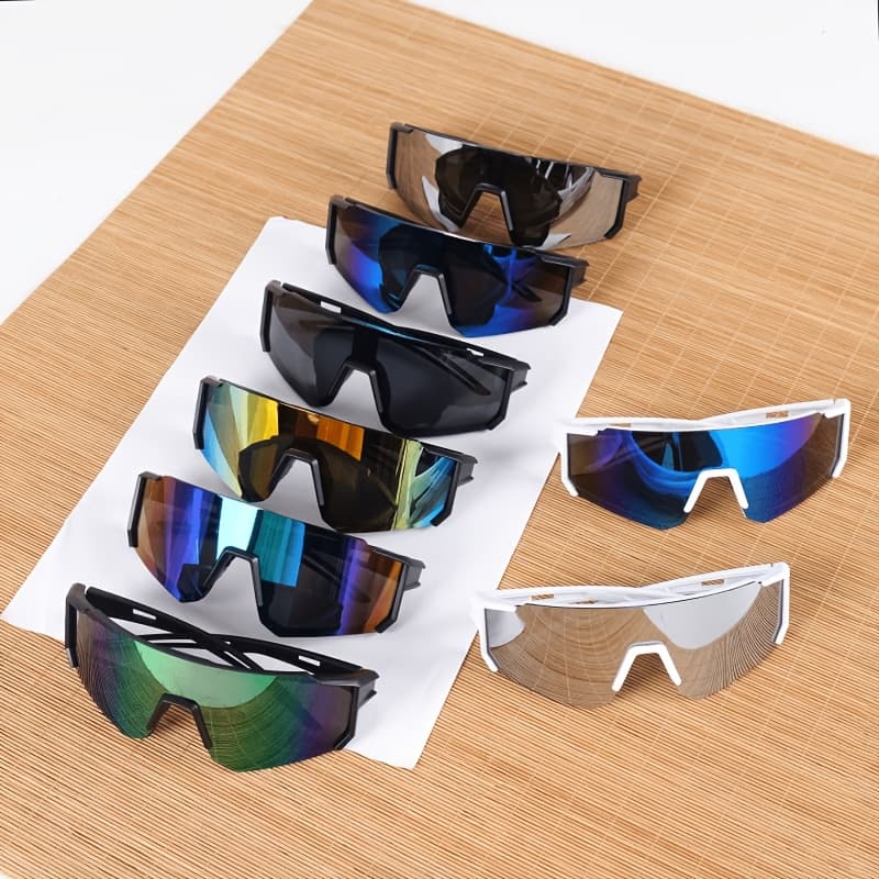 TEMU 8pcs Large Frame Goggles Suitable For Baseball, Outdoor & Summer Activities - Lightweight Unisex Eyewear With, For Fashion, For Driving, Fishing,