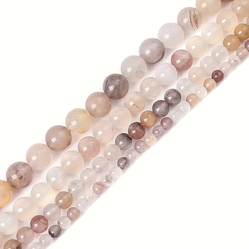 TEMU Bohemian Style Beads, 4-10mm Natural Stone Round Beads For Making - Bracelets, Necklaces, Earrings Accessories, For Jewelry Making
