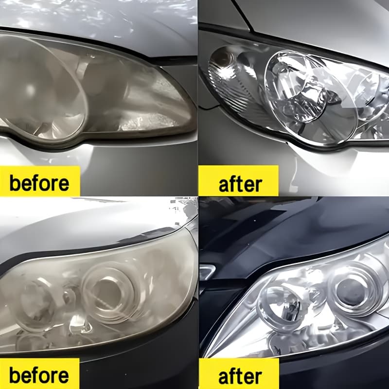 TEMU Farienne 2pcs Headlight Restoration Paste Kit - Dual Car Headlamp Polish & Oxidation Repair, Removes Yellowing & Scratches, Brightens Foggy Lenses Fast