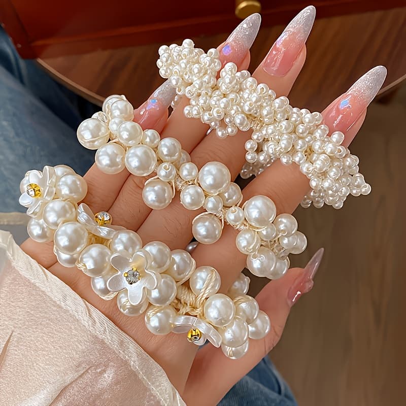 TEMU 3pcs Temperament Hair Tie Korean Style Hair Additions Headwear Internet Celebrity New Style Tie Hair Rubber Band Ponytail Hair Rope