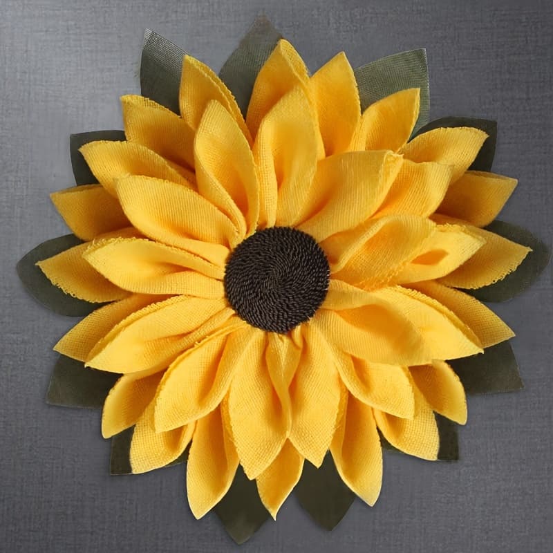TEMU Sunflower Wreath Seasonal Decor, Door Wall Hanging Wreath, For Indoor Outdoor Home Office Wall, Thanksgiving Day Decoration