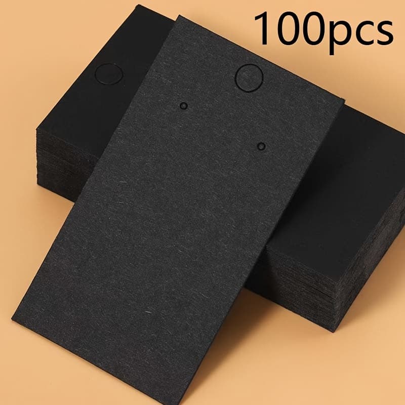 TEMU 100/50pcs 5x9cm/1.96x3.54inch Earring Display Card Earring Card Holder Blank Paper Tags Ear Studs Long Drop Card For Jewelry Packaging