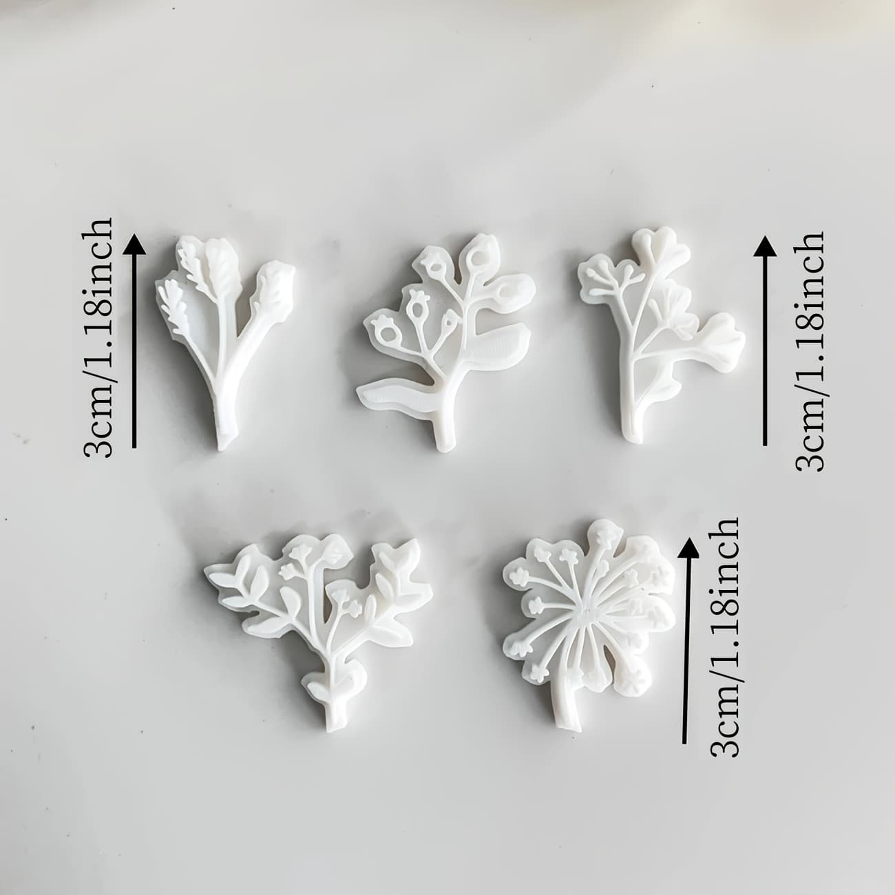 TEMU Polymer Clay Cutter5pcs Floral And Leaf Polymer Clay Stamp Molds - Soft Clay Cutters For Making And Crafting, , Crafting Tools|floral Patterns