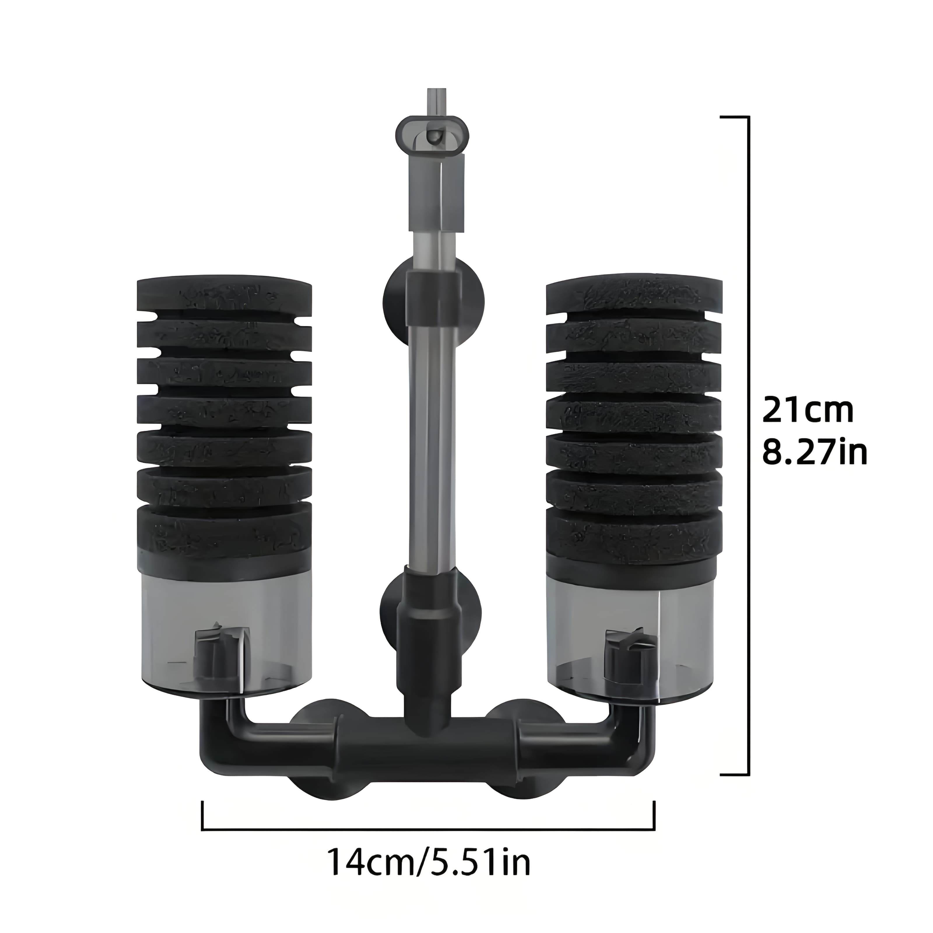 TEMU Aquarium Double Sponge Filter For Freshwater And Saltwater Fish Tanks, Multiple Specifications , Fish Tank Filter Accessories, Fish Tank Filter Materials