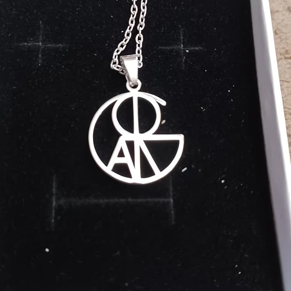 TEMU 1pc Custom Name Logo Design Personalized Necklace, Stainless Steel, Simple And Elegant, The Perfect Birthday Gift For Or Valentine's Day