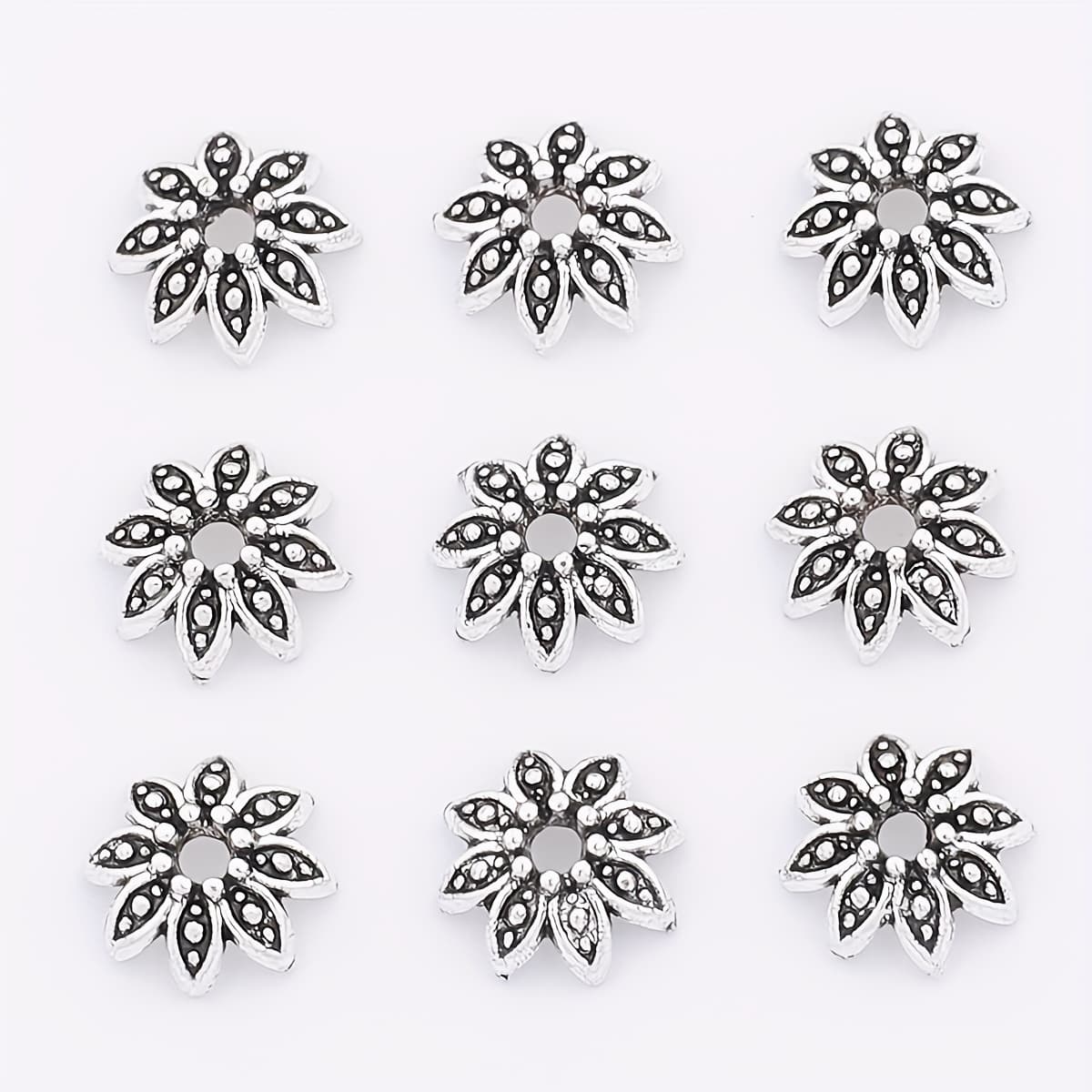 TEMU 100pcs Mini Leaf Bead Spacers, Alloy Accessories With Vintage Pattern For Making – Bracelets, Necklaces, Earrings, Keychains & Pendant Covers – Craft Supplies For Elegant Design
