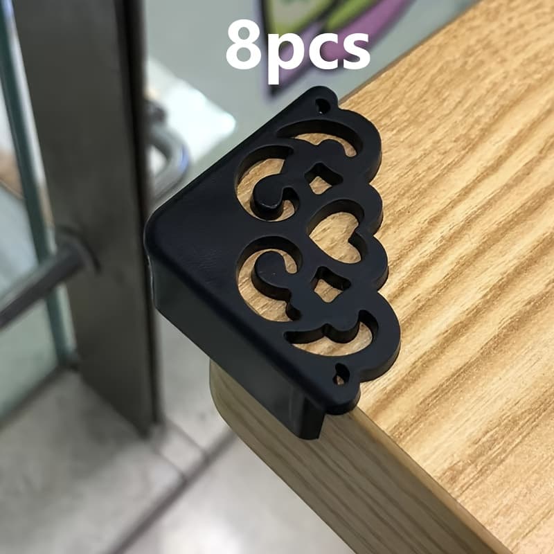TEMU 8pcs Silicone Corner Guards With Elegant Hollow , Stylish Table Edge Protectors For Safety And Decor