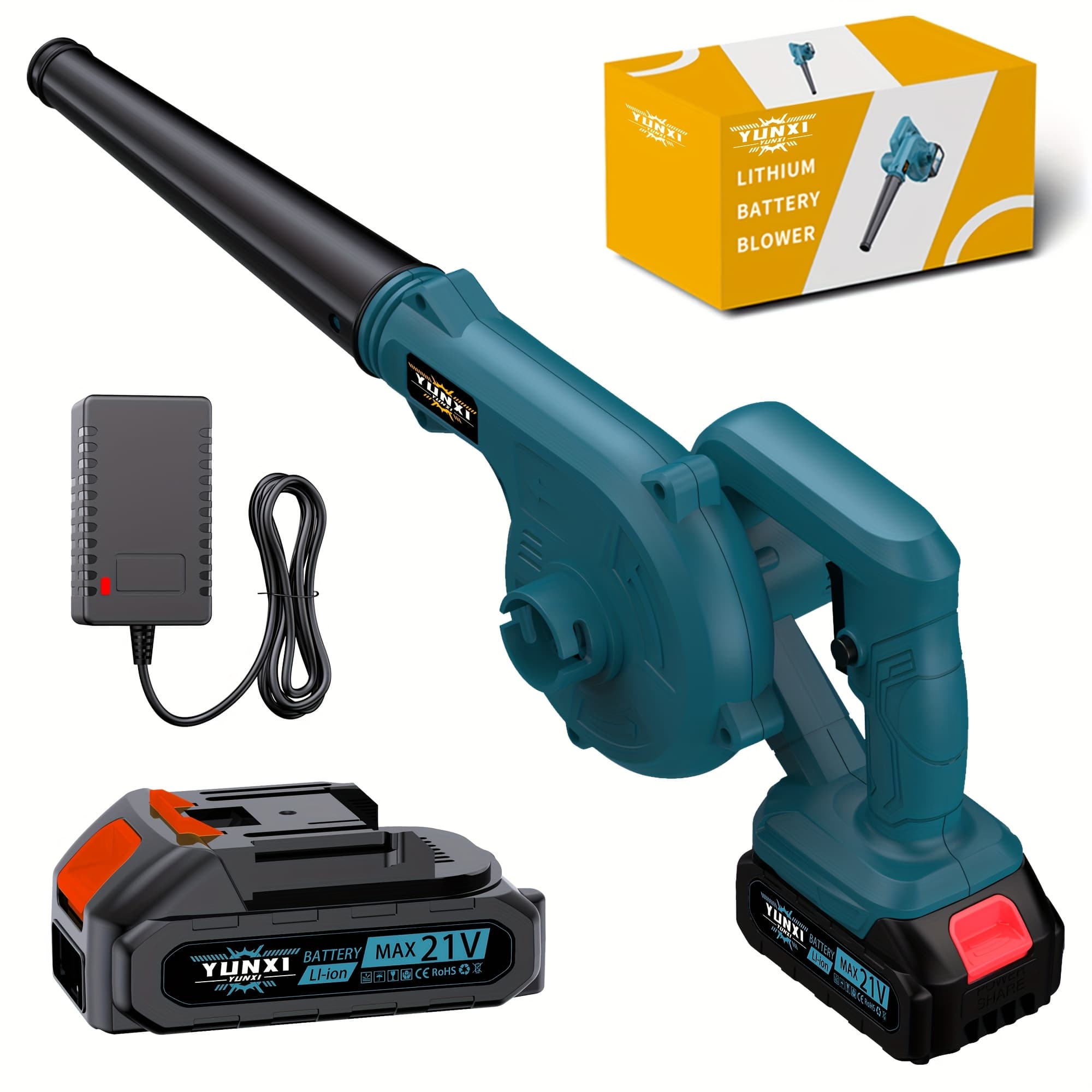 TEMU The Newly Upgraded Handheld Wireless Blower Comes With A Battery And Charger. , This Cordless Leaf Blower Can Clean Leaves And Dust In The Yard And Is Suitable For Home Use. An Ideal Gift For Men