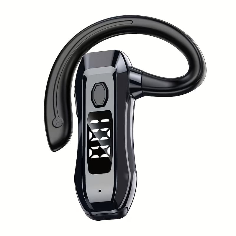 TEMU Single-ear Wireless Headphones, Business Driving Headphones, Noise-canceling Headphones, Sports Earhook Headphones, Long , Unisex