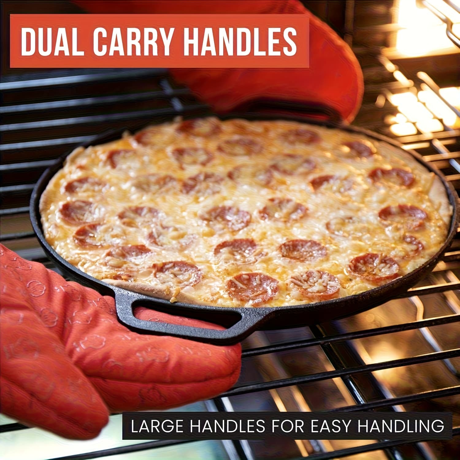 TEMU A Versatile Cast Iron - Perfect For Pizza, Grilling, And Pancakes - Compatible With All Stovetops, Ideal For Home Kitchens And Outdoor Cooking