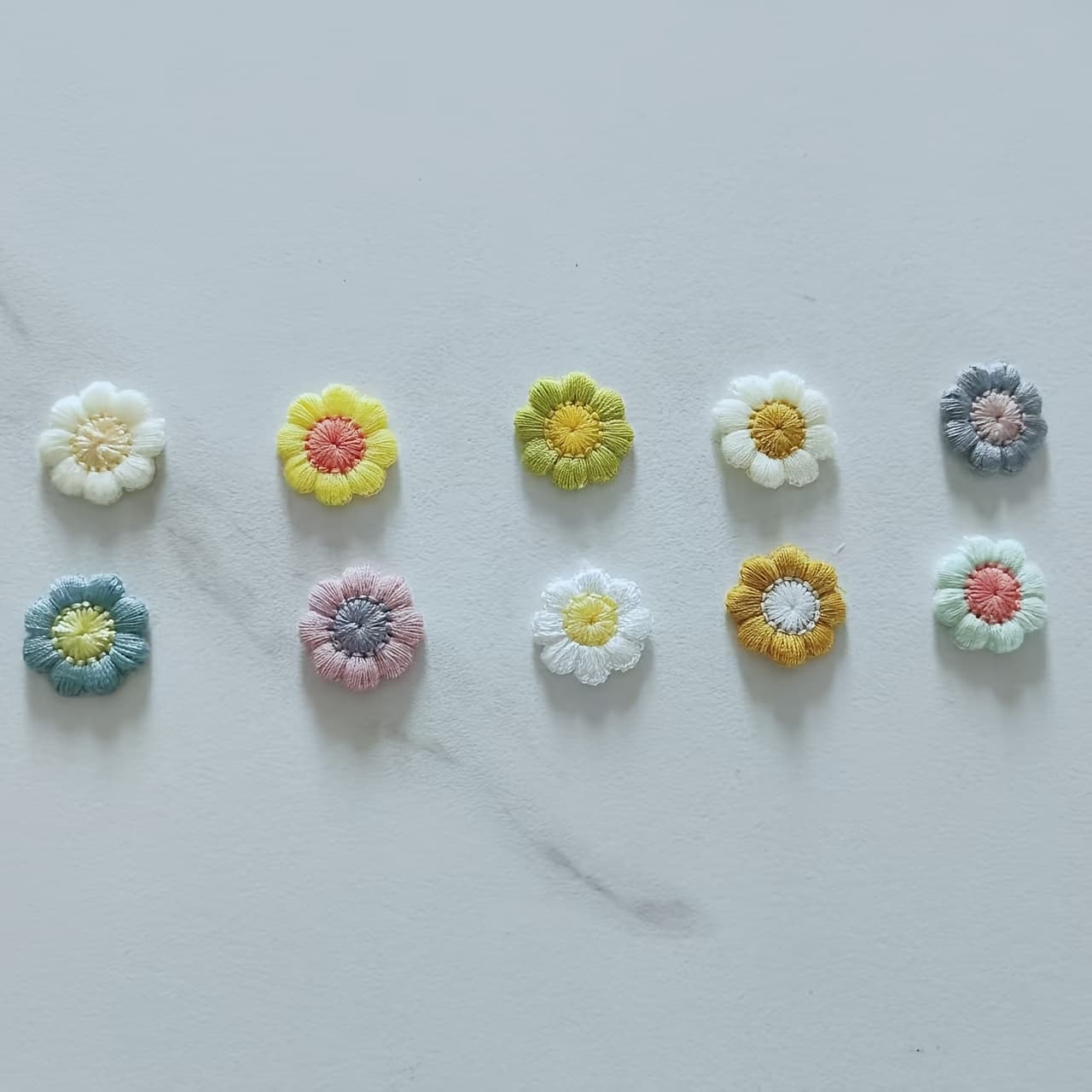 TEMU 60pcs Multicolor Sunflower Patch Suitable For Sewing Diy Handmade Crafts - Patches With Disk & Petals For Iron- Or Needle-patching, Decorative Appliqués For Clothing, Bags, Hats, Accessories