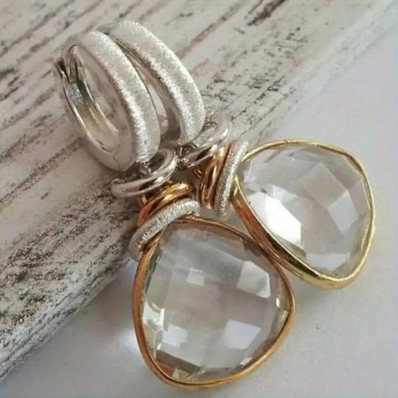 TEMU Geometric Heavy Pendant Earrings Creative Earrings
