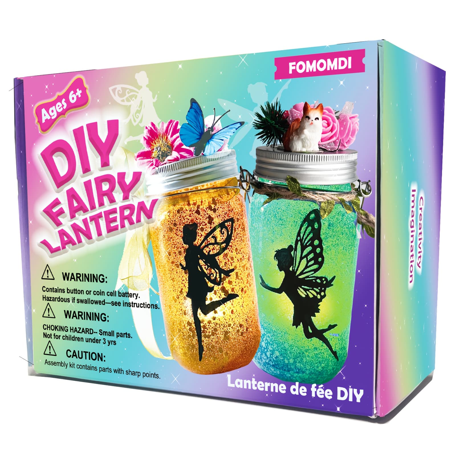 TEMU Diy Fairy Lantern Craft Kit, Fairy Night Light, Remote-controlled Mason Jar Lamp, Handmade Art Craft For Girls Ages 6+, Easter Spring Birthday Gift