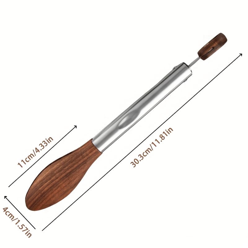 TEMU 1pc Kitchen Walnut Tongs - Natural Wood Material, Ideal For Barbecue, Serving, Flipping - Perfect Christmas Gift For Cooking Lovers