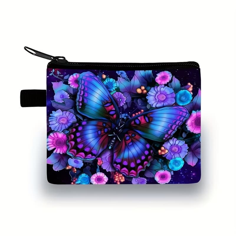 TEMU Print Pattern Small Wallet, Lightweight Coin Purse, Lipstick, Earphone, And Small Item Storage Pouch
