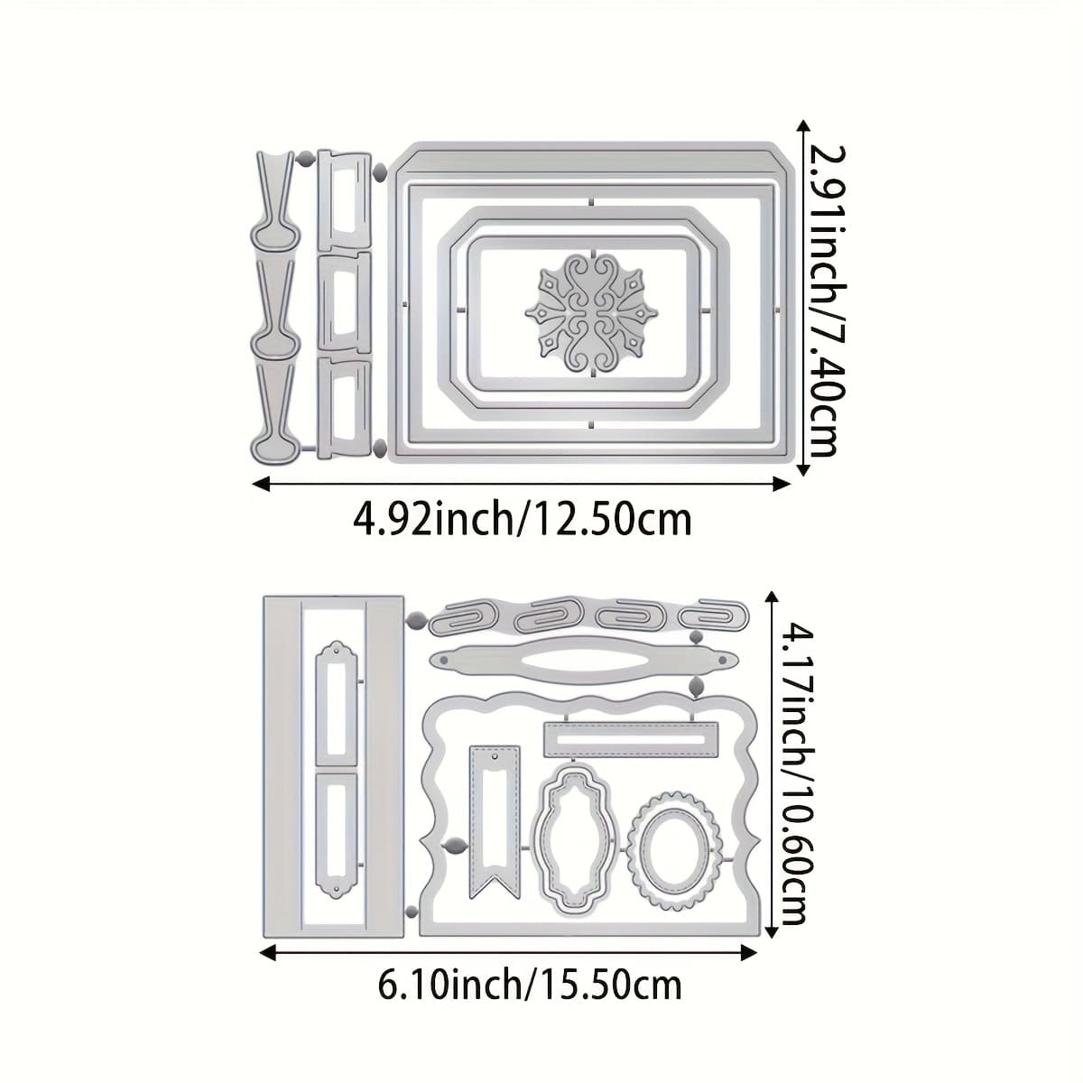 TEMU 2pcs/set Mini Books Metal Cutting Die, For Diy Cutting Die Paper Cards Album Craft Decorative Die Cut, Applicable To Diy Greeting Cards, Photo , Paper Cards Production