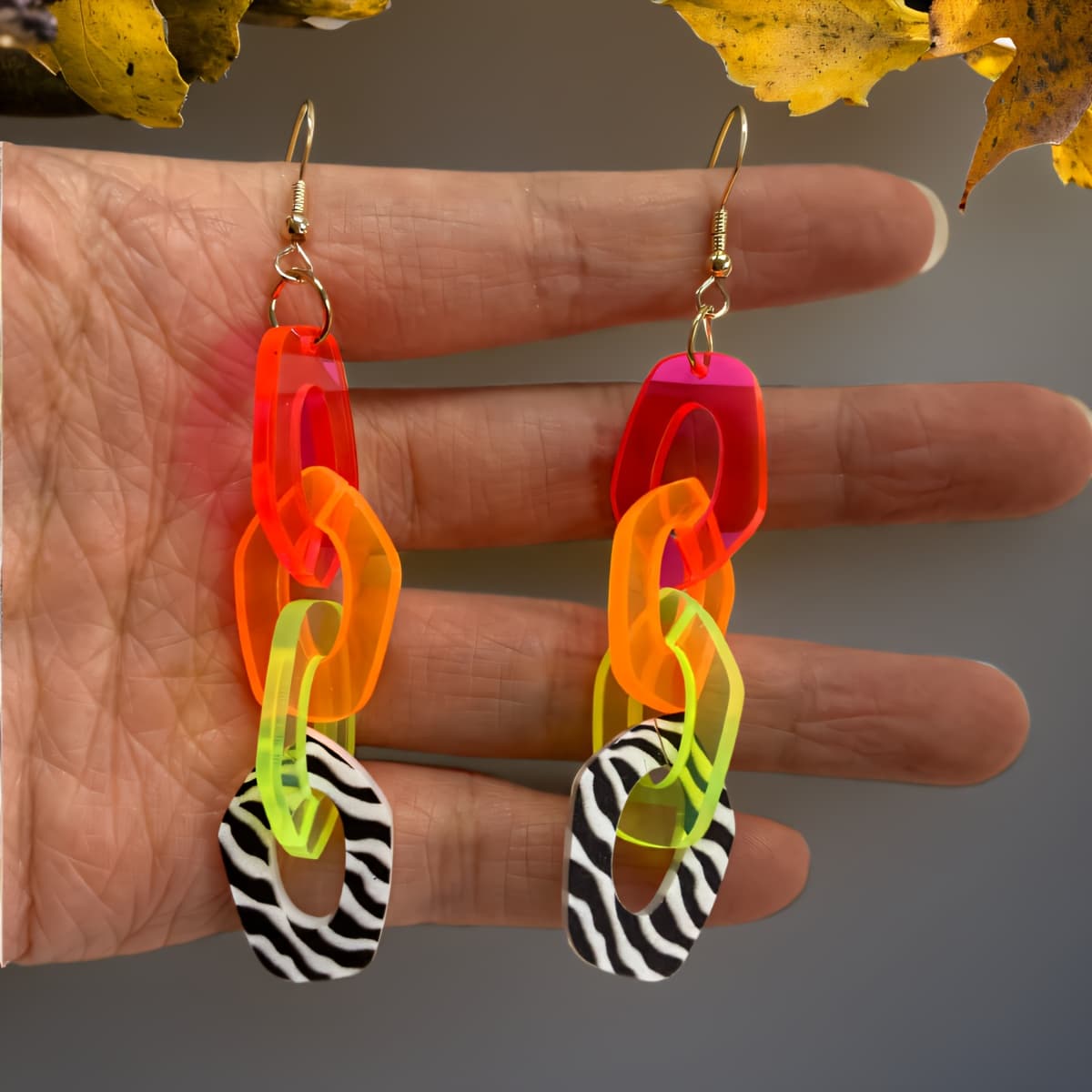 TEMU 1 Pair Bohemian Vintage Multicolor Chain Tassel Drop Earrings Suitable For Women's Autumn Winter Daily Wear
