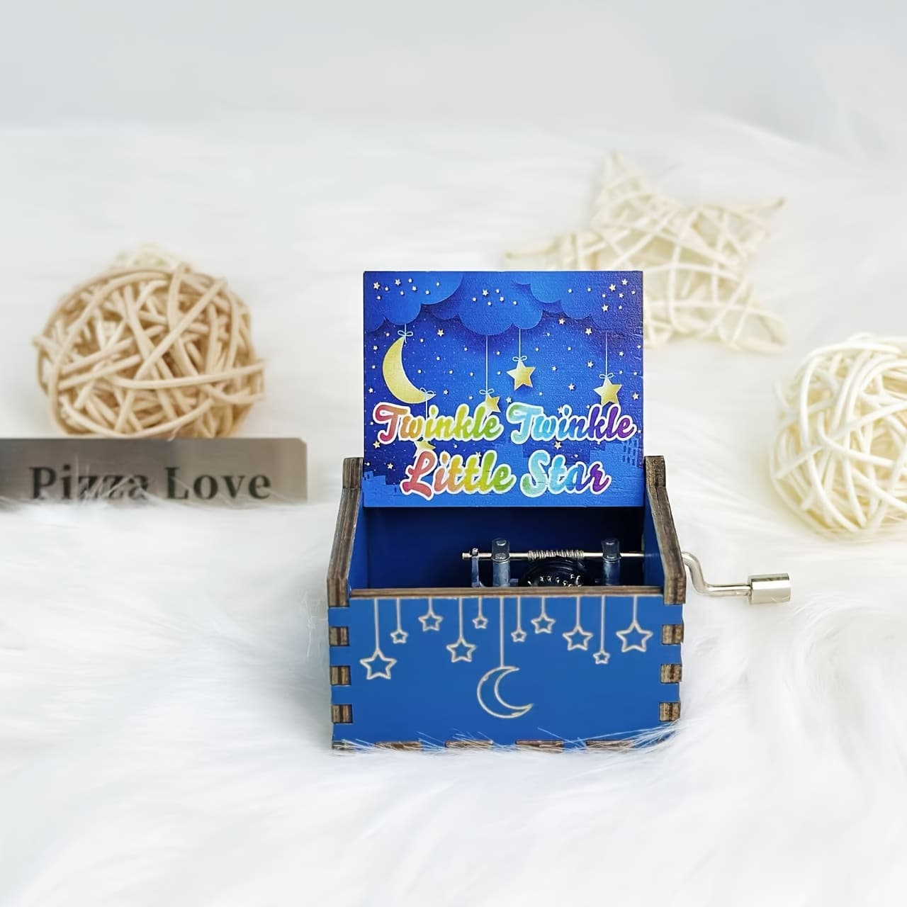 TEMU A Vintage Handcrafted Wooden Music Box - , A Mini Melody Box Wrapped , Suitable For Birthdays, Thanksgiving, Weddings, Valentine's Day, Christmas, And New Year Gifts