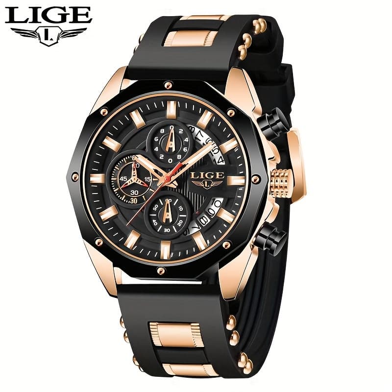 TEMU 2026 Men's Watch. Chronograph Calendar Luminous Quartzwatch. Outdoor Casual Sports Watches. Suitable For To Students Or Men.