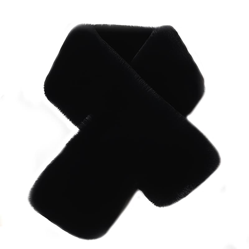 TEMU Women's & Men's Plush Scarf - Winter Warm Cross Scarf Suitable For Weather, Windproof Elastic Neck Wrap, Hand Washable (//) - Unisex Accessory