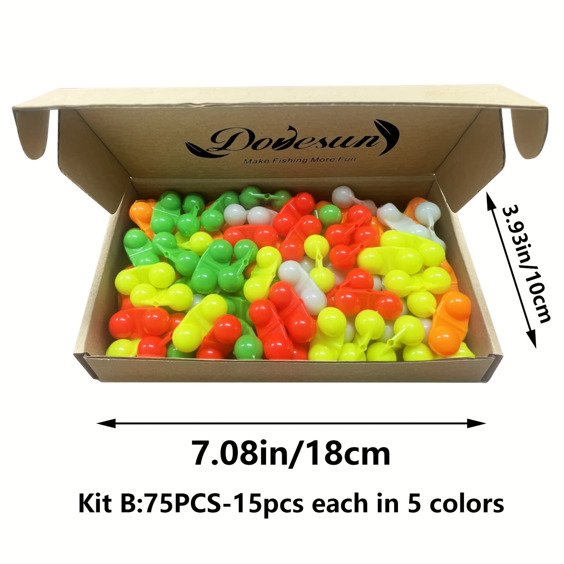 TEMU Dovesun 25/75pcs Catfish Rattle Bells, Fishing Double Rattle Beads Portable Plastic Fishing Beads Bells Tackle Accessories For Catfish