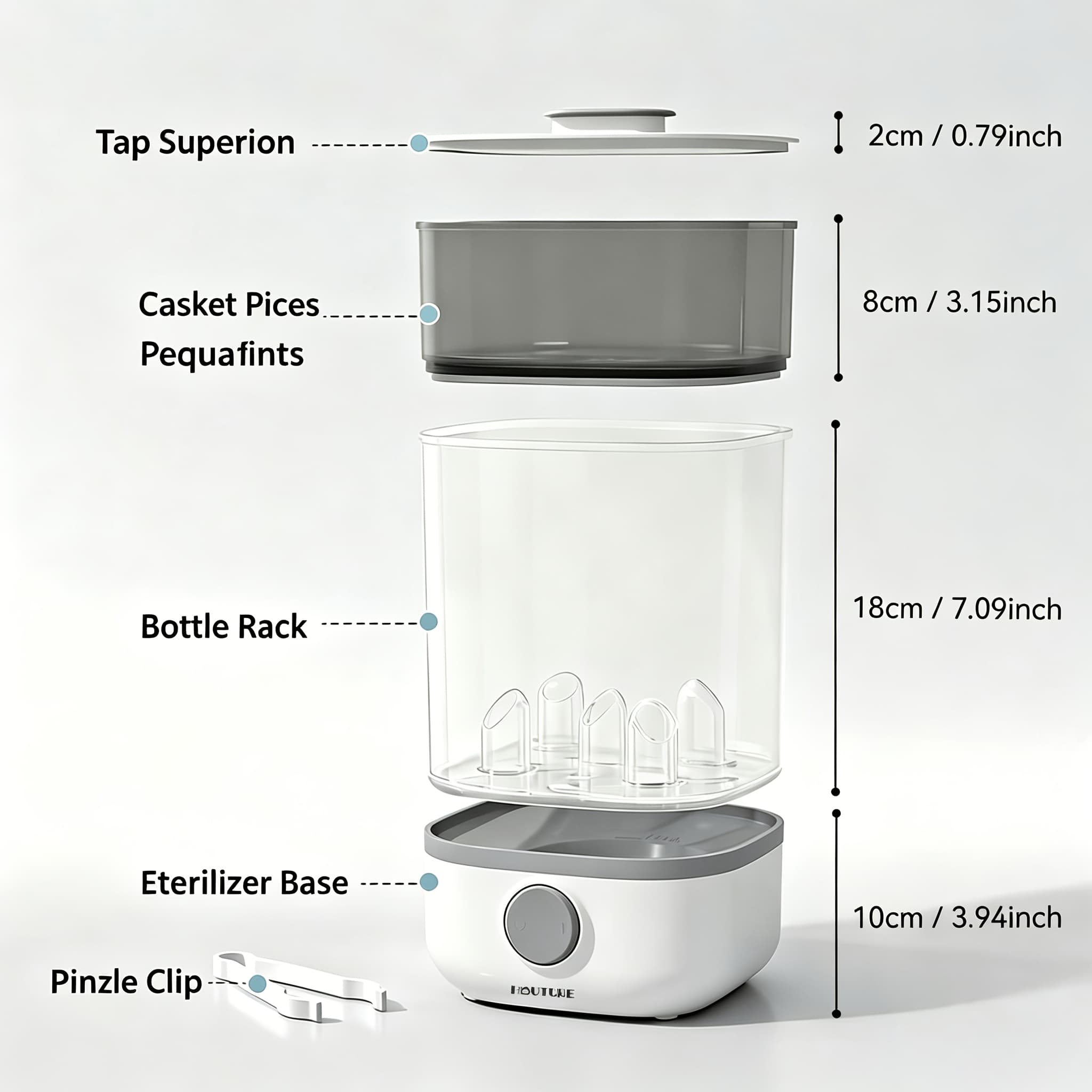 TEMU Bottle Sterilizer, Esterilizador De Biberones, Steam Sterilizer 99.9% , One-button Operation Bpa-free. Sterilizer For Baby Stuffs, Newborn Must Haves