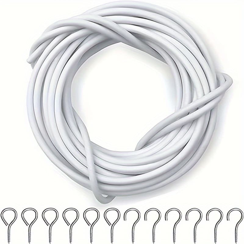 TEMU 4 Meters Of Curtain Cord Along With 8 Eyelets And 8 Hooks