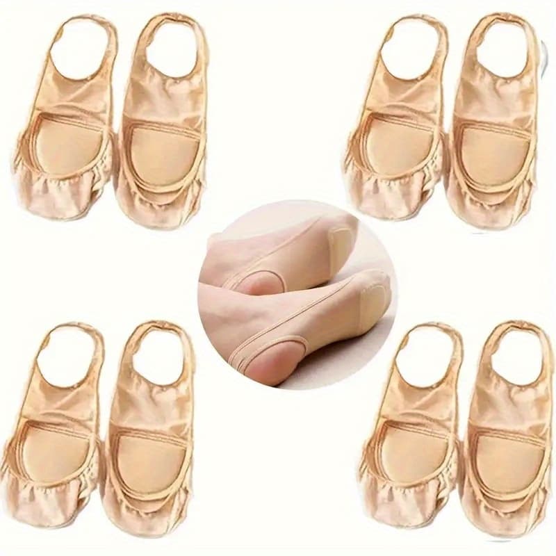TEMU 8pcs Memory Foam Forefoot Socks, Seamless Non-slip Toe And Half Socks, Toe Protective Cover To Prevent Thick Skin On Toe Corners, Cystitis Pads