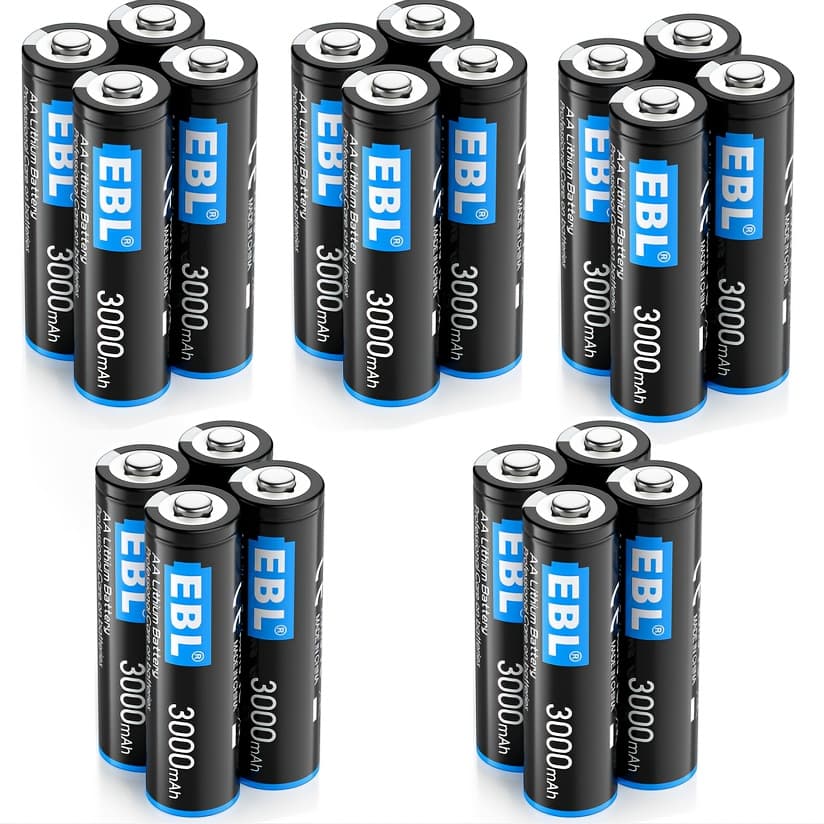 TEMU Ebl Aa Lithium Batteries 3000mah 1.5v - Volt Battery For System Flashlight Non-rechargeable Batteries (4/8/12/16/20pcs)