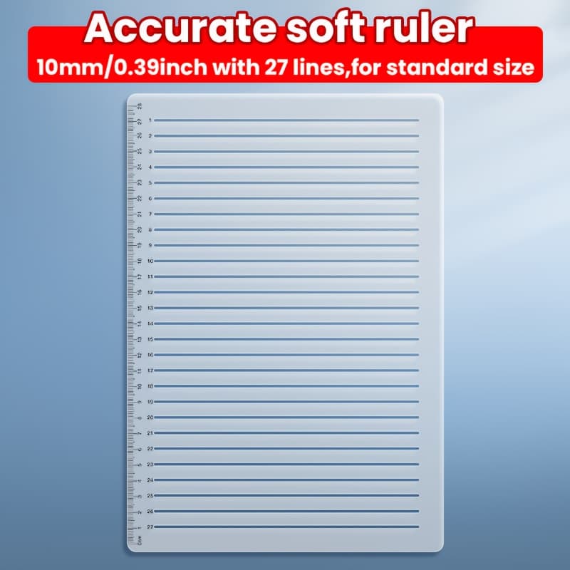TEMU 8/9/10mm Line Precision Soft Ruler, 33/30/27 Lines, Transparent Pp Material - Perfect For School And Office Use