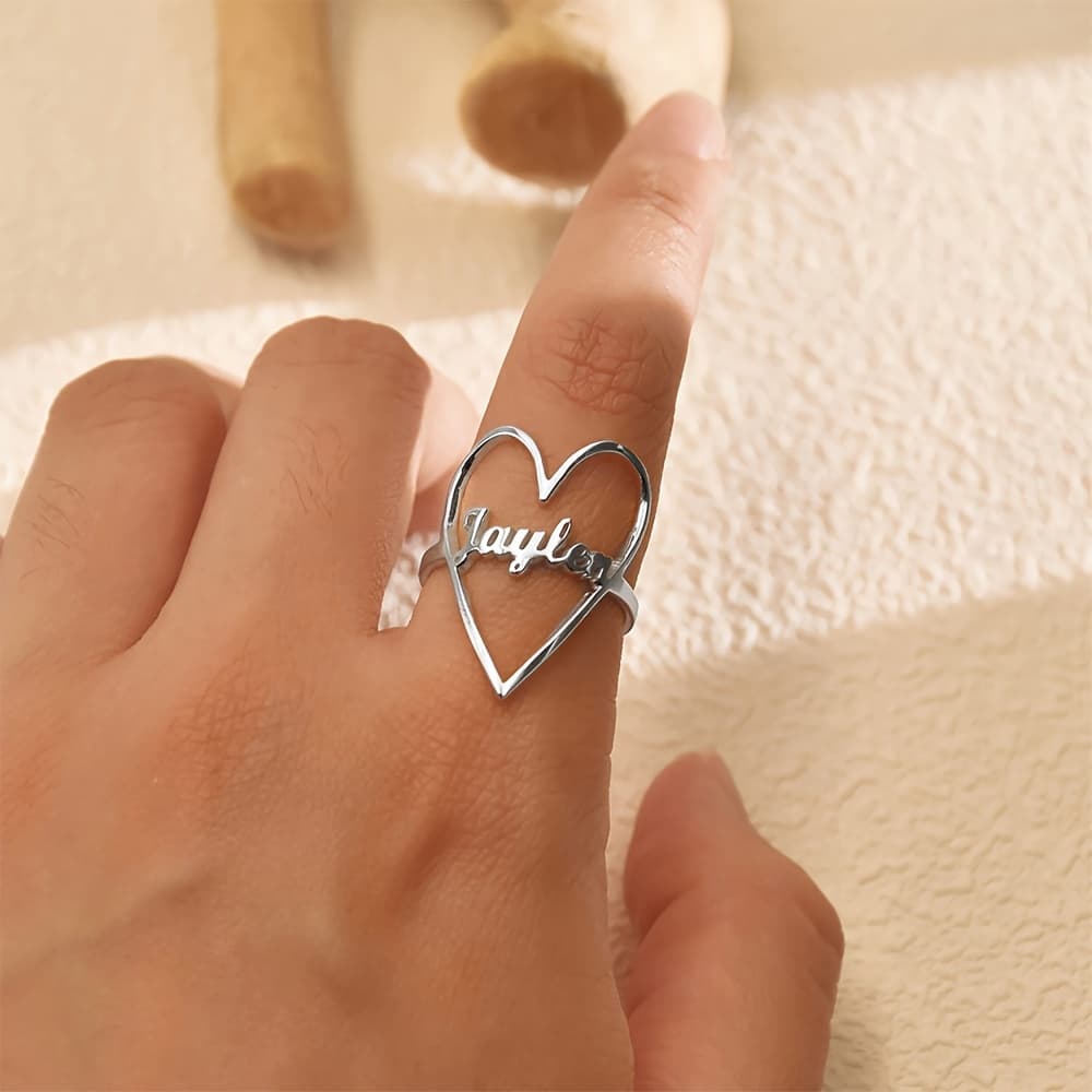 TEMU Personalized Fashion Stainless -shaped Name , Custom Jewelry Additions, Daily Matching, Unique Birthday Gift, Christmas Gift, Perfect Gift