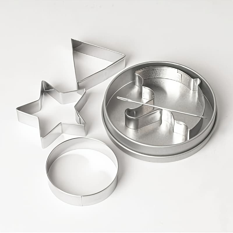 TEMU 6pcs Cookie Candy Making Tools Stainless Steel Biscuit Cutter Mold Umbrella Star Round Christmas Party Molds Suitable For Korean Tv Fans