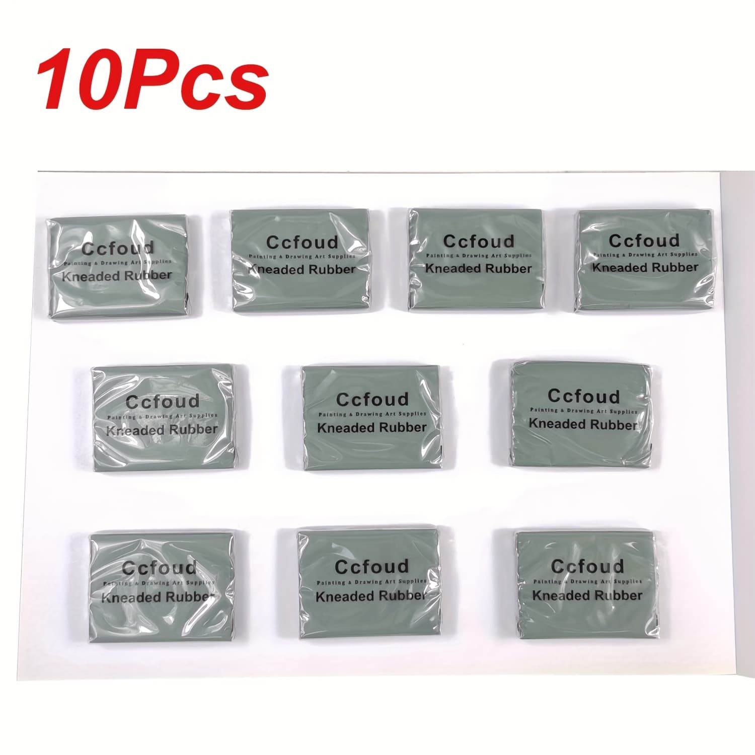 TEMU 10- Sketch Pencil Special Eraser, Art Kneaded Eraser Drawing Student Stationery Office Supplies (gray)