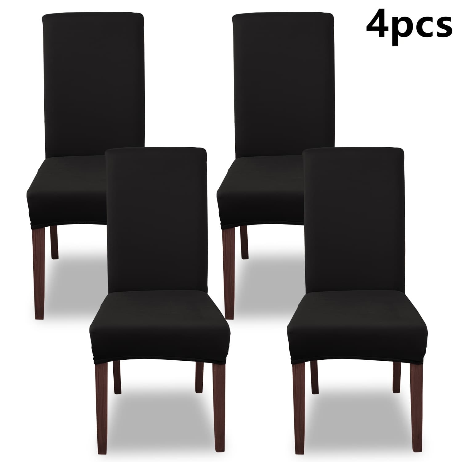 TEMU 4pcs/6pcs Fiber Fabric Elastic Home Kitchen Chair Covers, 4/6pcs Set Milk Elastic Home Kitchen Dining Chair Slipcover, Chair Cover, Furniture Protector For Living Room Hotel, Home Decoration,