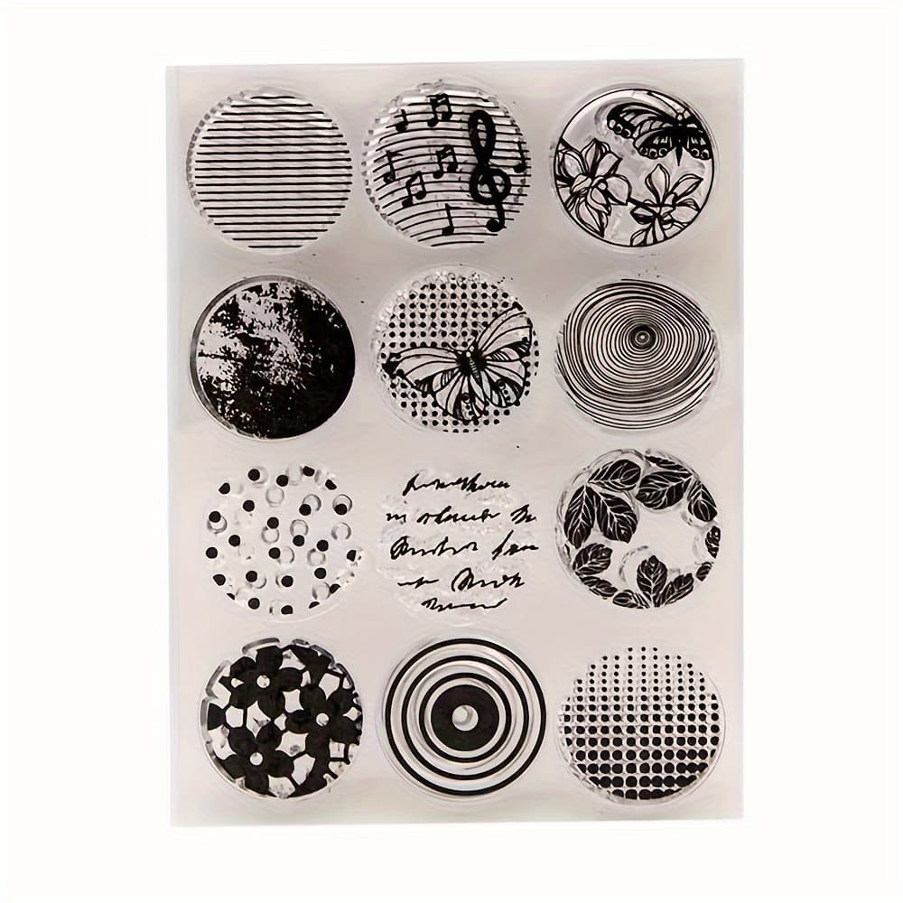 TEMU 1pc New Transparent Seal With Multiple Creative Patterns Stamp Card Making Art Piece Transparent Color Transparent Seal Clear Pattern Stamp Clip Book/card Making/ Christmas Fun/reusable
