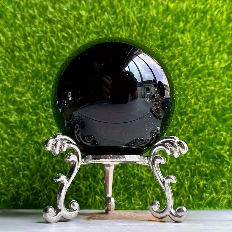 TEMU Elegant Ball With Metal Stand - Home, Living Room, Bedroom Decor | Ideal For Bars & Cafes