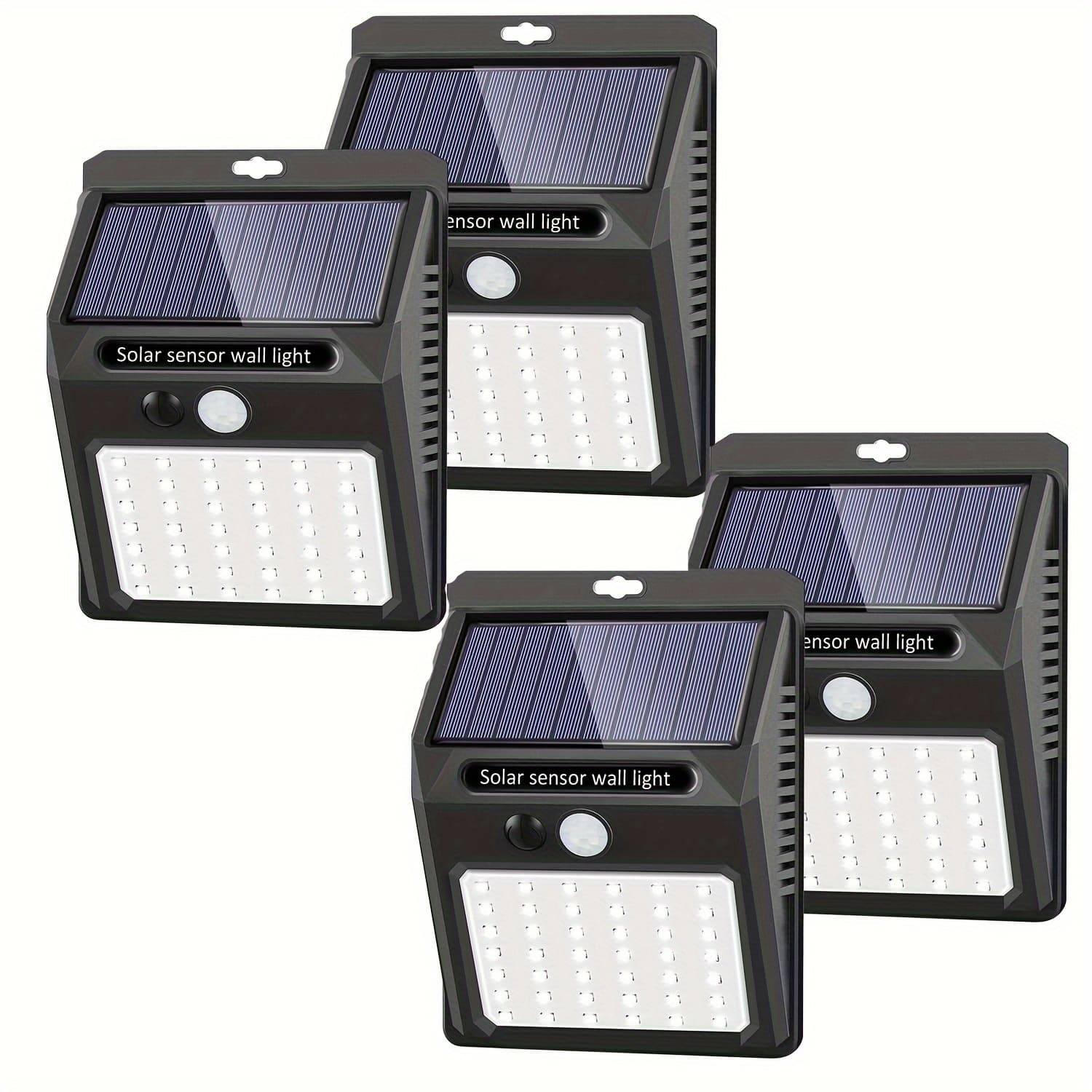 TEMU (4-pack) Solar Outdoor Lights Motion Sensor Security Lights With 3 Lighting Wireless Solar Powered Wall Lights For Garden Fence Yard Deck Garage