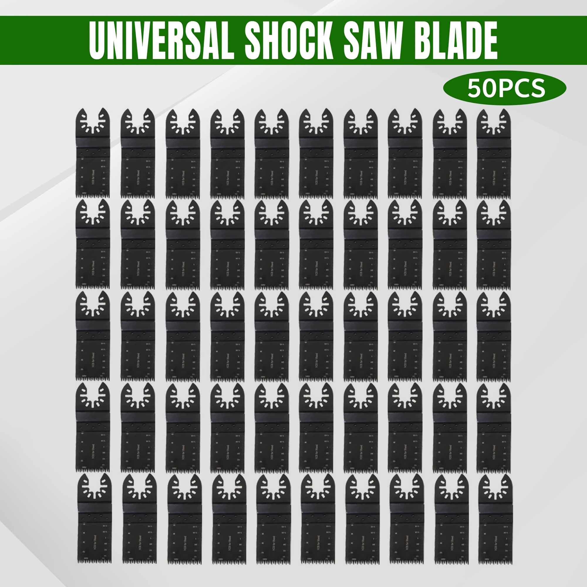 TEMU 50pcs Of 1-3/8 Inch Standard Oscillating Saw Blades With Long Wavy Teeth, Designed Cutting In