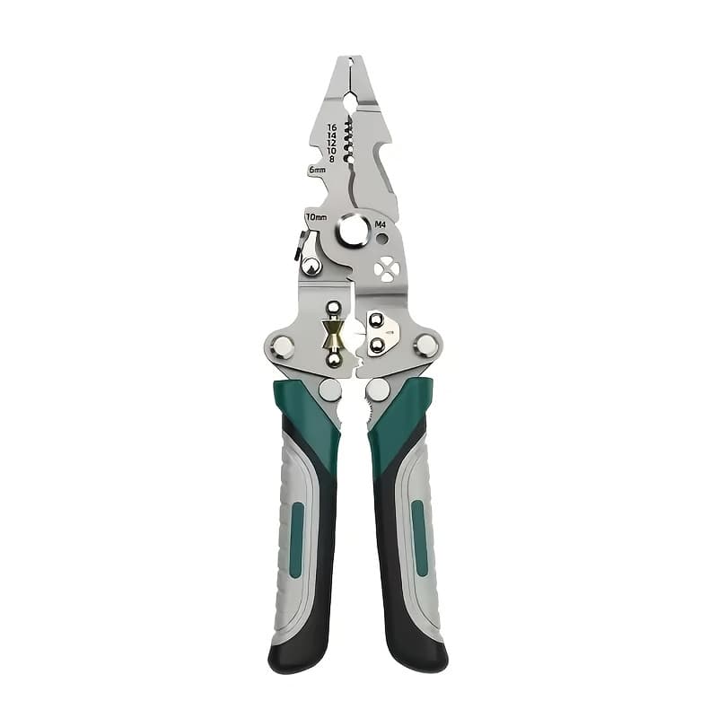 TEMU 1pc Of Foldable Wire Stripping Pliers, New Model, , Designed For Electricians, Multifunctional Wire Strippers For Peeling, Splitting, Cutting, Winding, Crimping, And Cutting Wires