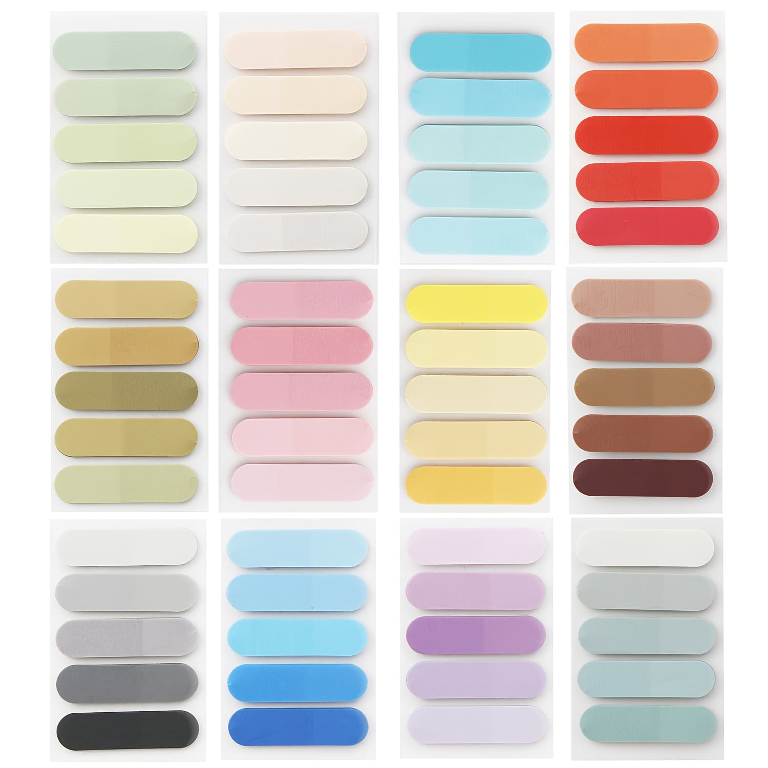 TEMU 6pcs/12pcs Gradient Self-adhesive Sticky Notes, Suitable For Use, Marking, , , Bookmarks, With 100 Sheets Per Pack, Combinations Of Or 12 Packs