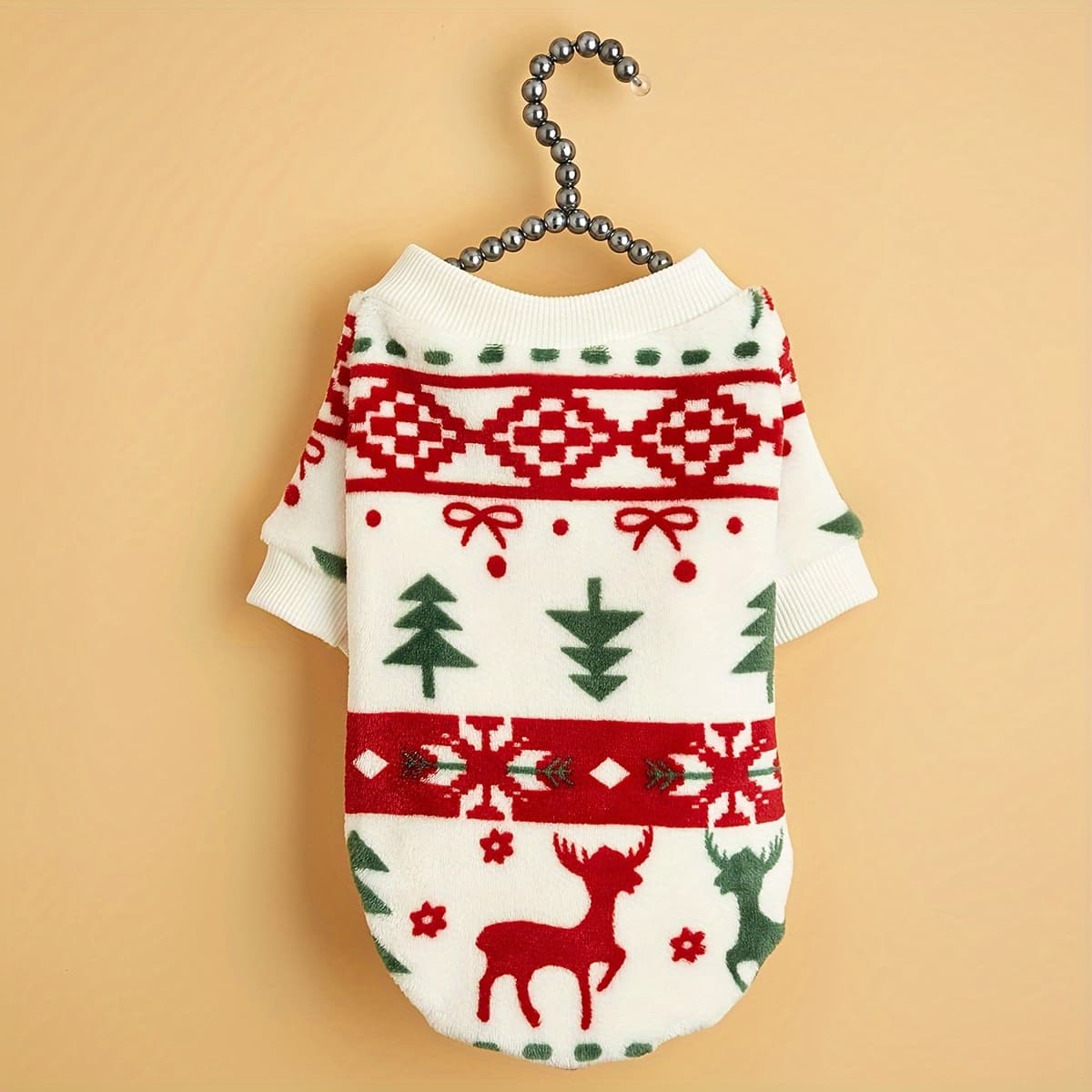 TEMU Pet Christmas Autumn/winter Warm Plush Sweatshirt, 1pc