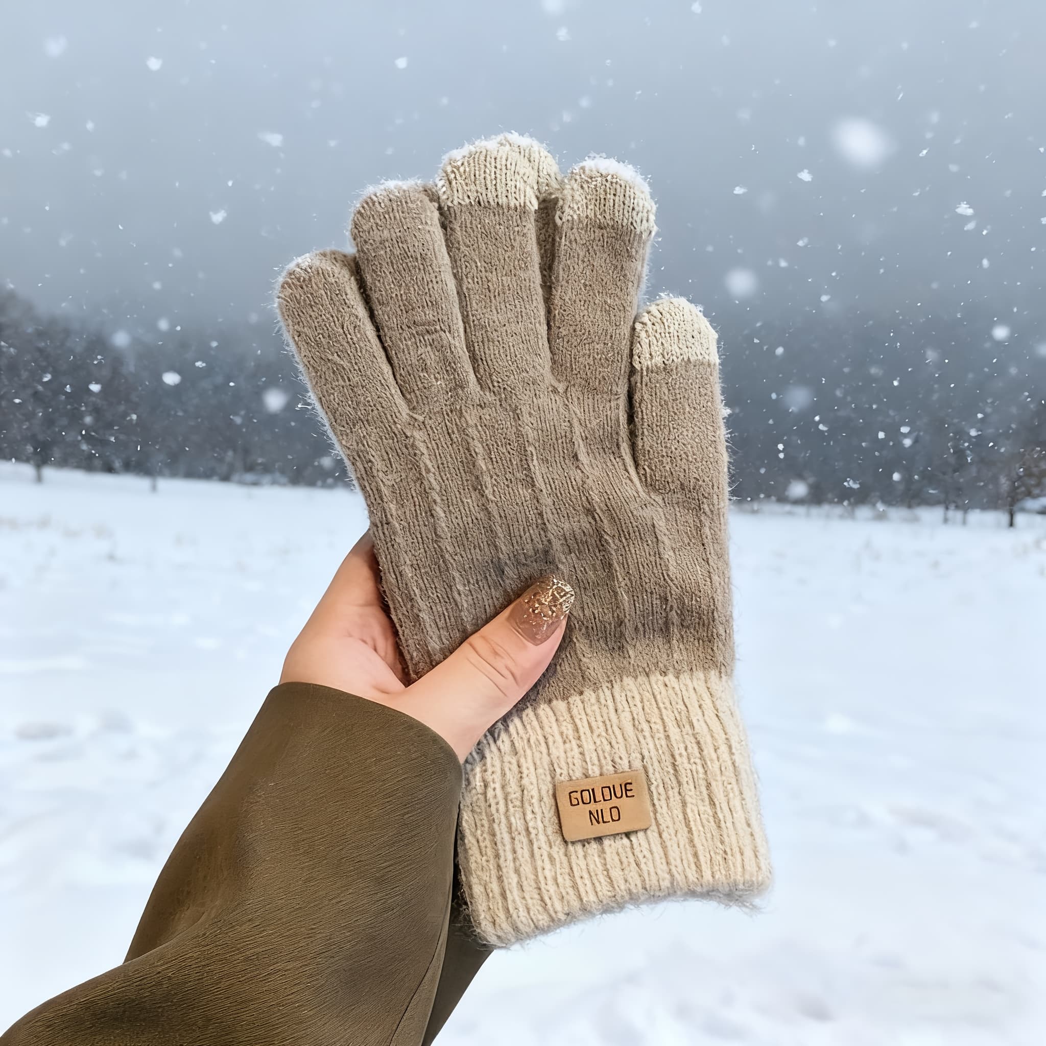 TEMU 4 Pairs - Women's Ski Gloves, Thick, Non , Stretchable Fit For Casual , Holiday Gift Gloves, Family, Parent, Couple, Warm Touchscreen Gloves, Suitable For Winter , Christmas Parties