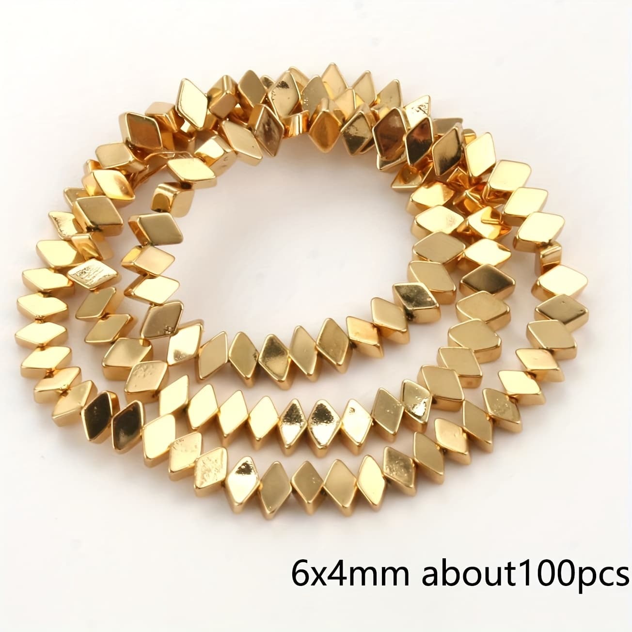 TEMU Aa 14k Golden Plated Natural Hematite Irregular Heart Shape Beads Loose Spacer Beads For Jewelry Making Diy Bracelets Necklace Accessories Supplies