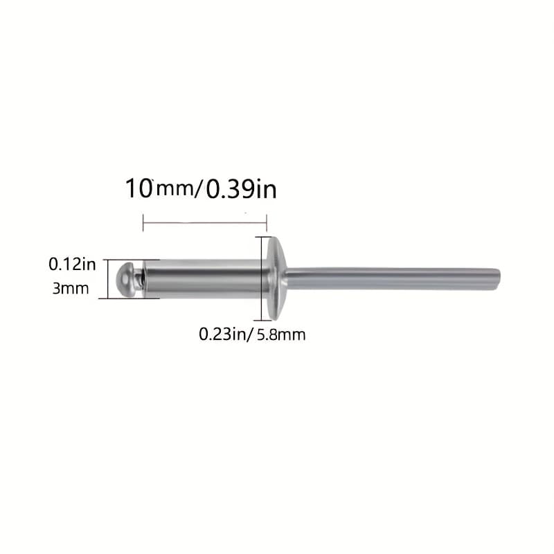 TEMU 100pcs High-quality Blind Rivets | High Tensile And Shear Strength | Multi-scene Repair Tool Suitable For Christmas Decoration Stands/outdoor Furniture/kitchen And Bathroom Repairs