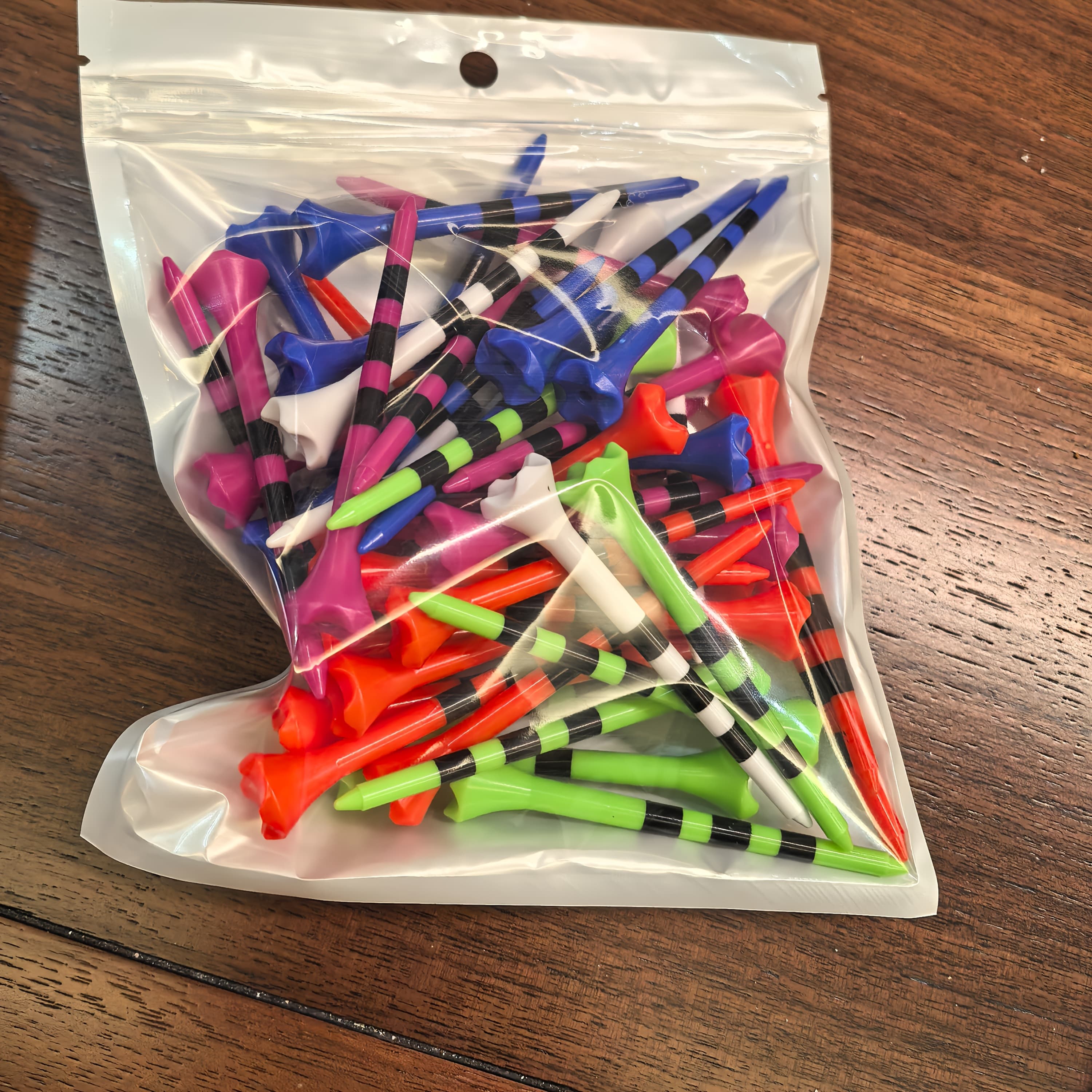 TEMU 3-1/4" 4-prong Golf Tees, Shaft Thickness For Of Strength & Flexibility, 50/100 Pack, To Reduce Friction &