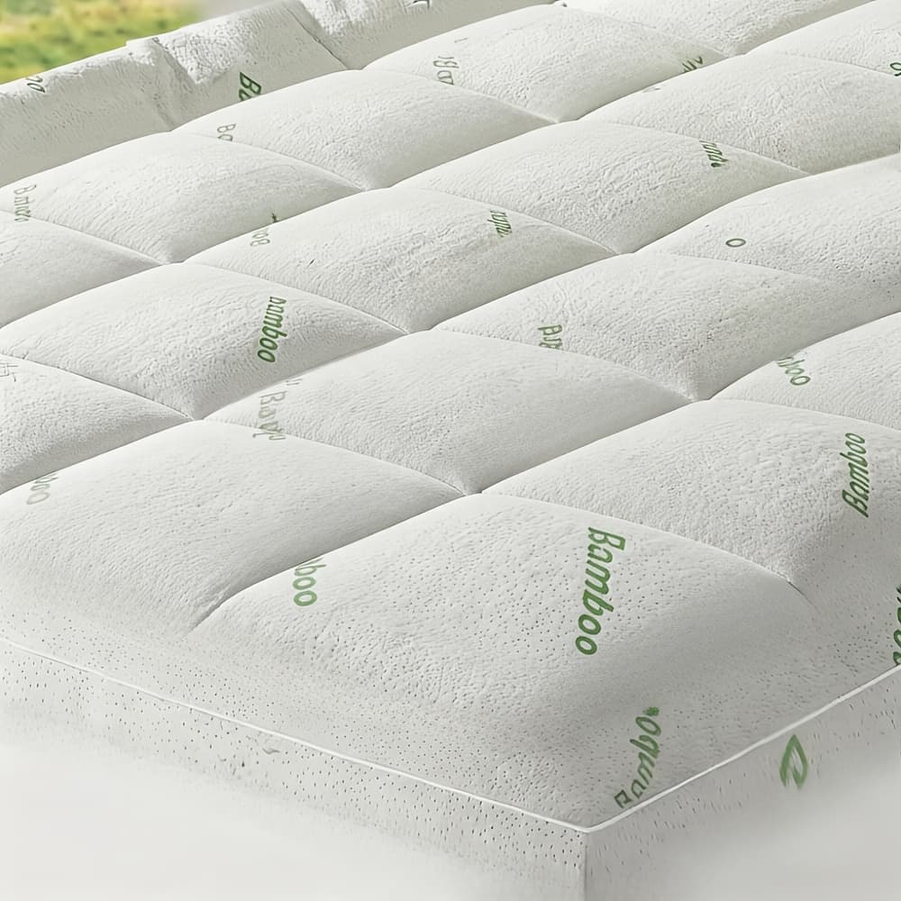 TEMU Cooling Mattress Pad Topper, Pillow Top Mattress Pad, Down Alternative Mattress Cover, With 8-21" Deep Pocket