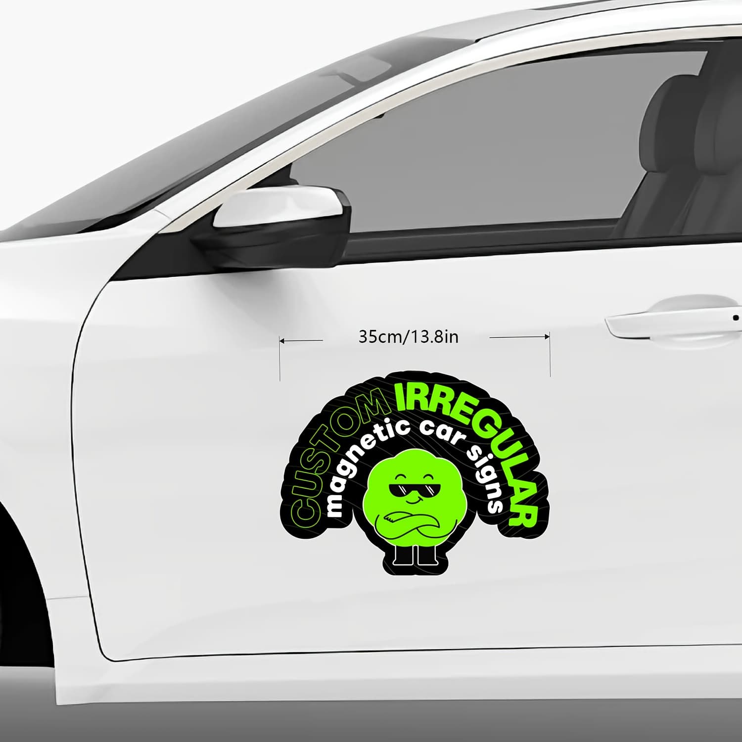 TEMU Custom Magnetic Car Sticker, Irregular Shape, Personalized Vehicle Magnet Decal, Removable Waterproof Soft Magnet For Cars, Trucks & Metal