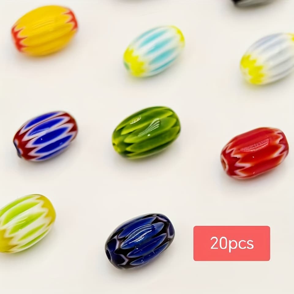 TEMU New Nepalese Glass Beads With Straight Holes, Diy Craft Material For Handmade Jewelry, Earrings, And Necklace Accessories